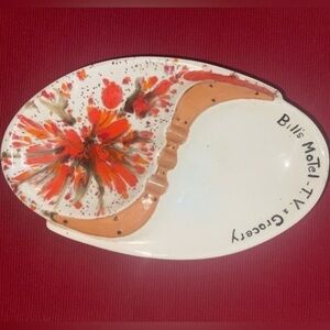 Vintage Handmade Ashtray “Bill’s Motel - TV & Grocery” Logo​